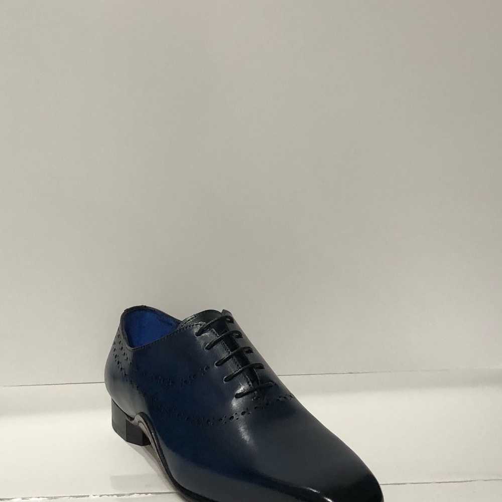Emilio Franco shoes blue oxford Italian leather